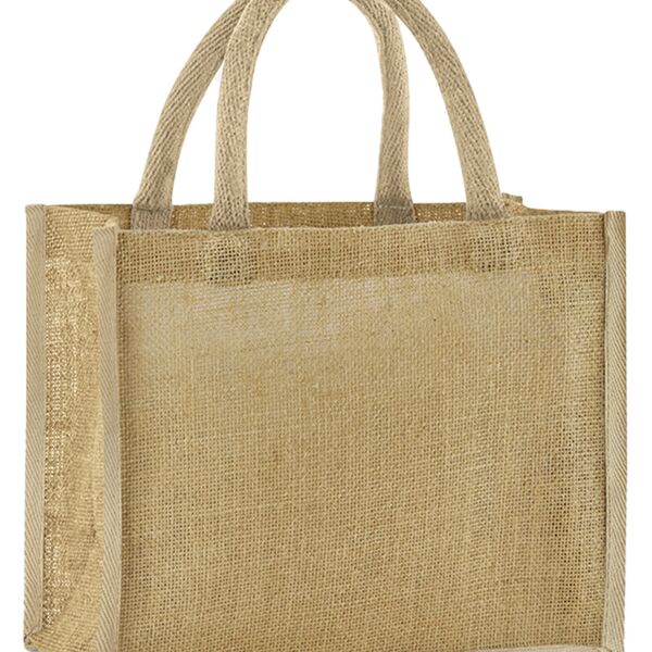 Westford Mill Natural Starched Jute Midi Tote Bag Thumbnail
